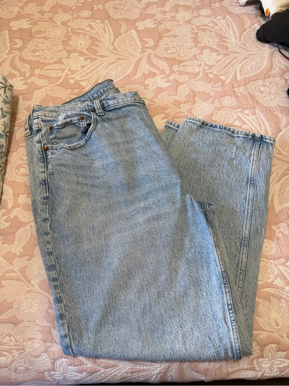 Abercrombie & Fitch Light Blue Straight-Leg Jeans